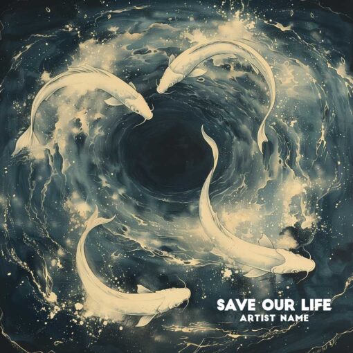 Save Our Life premade album cover art design available for immediate use, whether it's for your single track or full album. This exclusive design is ready to enhance your music's visual appeal and make a lasting impression on your audience.